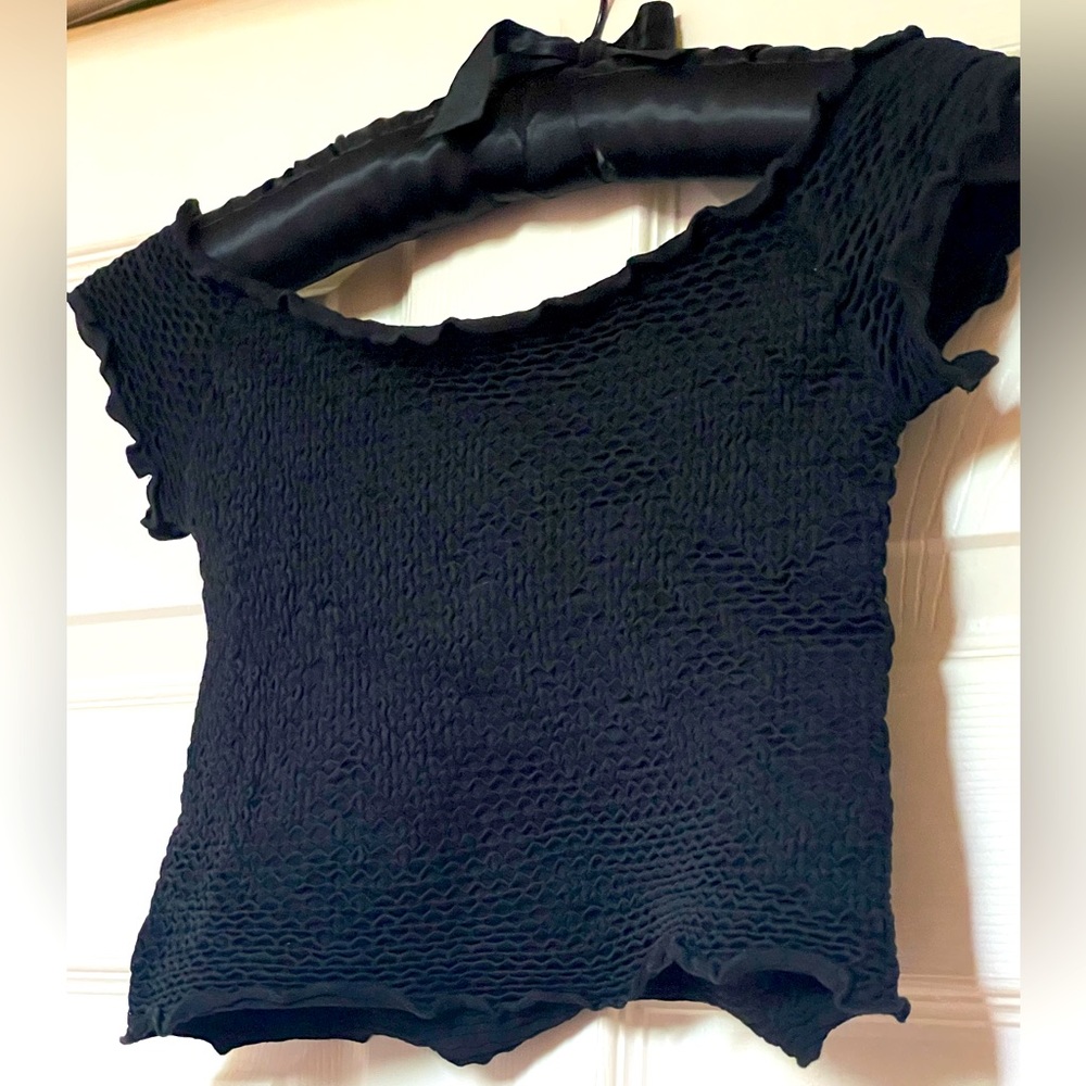 Free People - Intimately Black Crop Top - Size small